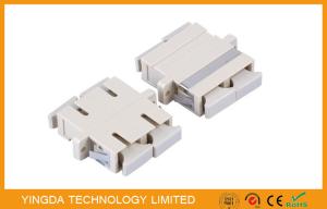 Wholesale PBT White Plastic MM DX Fiber Optic Adapter / Coupler , SC Duplex Adapter from china suppliers