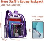 Clear Backpack Heavy Duty - Large Clear Backpacks For School PVC Transparent