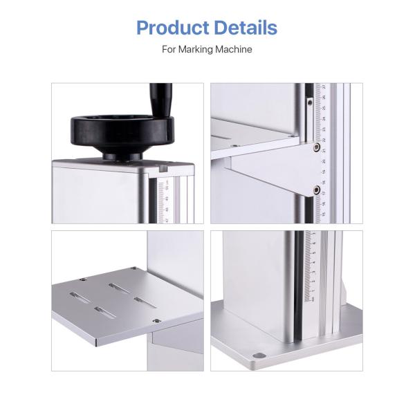 Practical 500mm Fiber Stand Column , Aluminum Alloy Laser Marking Machine Parts