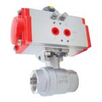 Q611F-16P 304 316 Stainless Steel Pneumatic 2PC Thread Ball Valve for Water