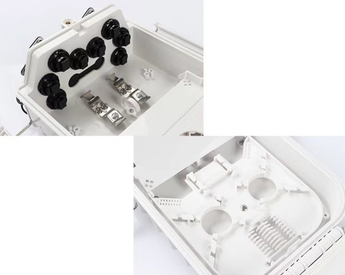 ABS PLC 8 Port Fiber Termination Box Grey Optical Terminal Enclosure IP65