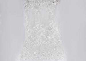 Wholesale African French White Embroidered Lace Fabric Bridal Mesh Fabric For Party Dresses from china suppliers