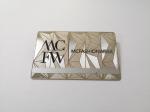 Frosted Engraved Silver Etch Metal Business Cards 85x54mm