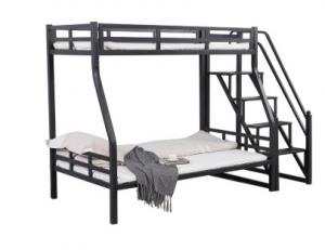 China Durable Childrens Metal Bunk Beds , School Metal Twin Loft Bed With Slide on sale