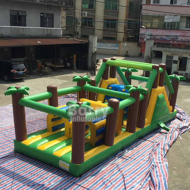 52 Feet Interactive Princess Kids Obstacle Course Inflatable Interesting 0