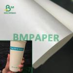 Food Grade 210 / 230g + 15g Poly Coated White Cup Stock Paper Board Rolls For