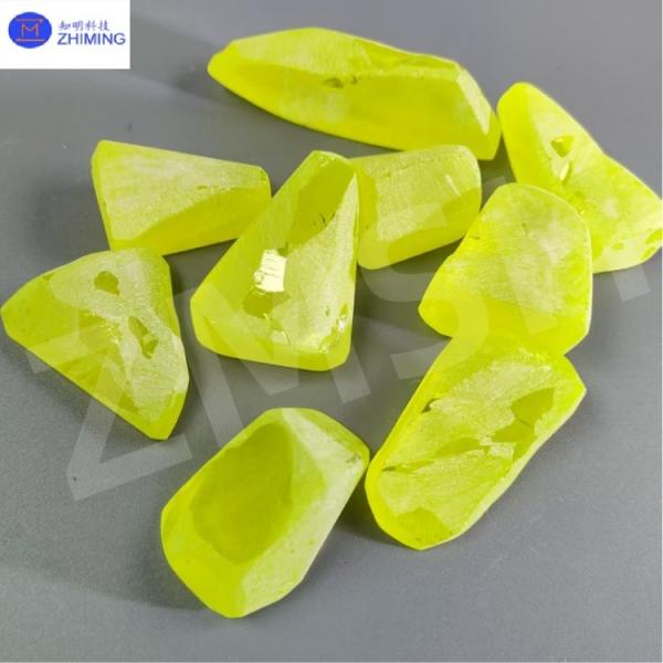 High-Purity Laboratory Grown YAG Crystals Gemstones In Yellow For Jewelry
