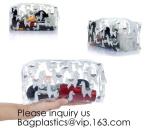 Wholesale Promotional set of 2 travel Kit Pink EVA cosmetic Bag,EVA clear custom