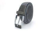 Elastic Fabric Woven Stretchy Braided Belts For Men / Women With Light Grey