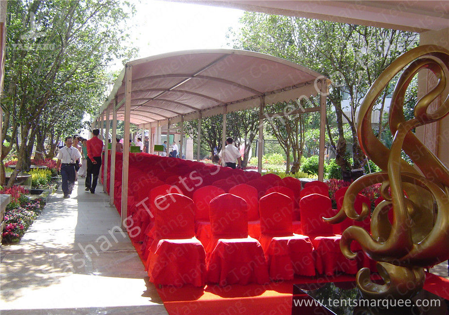 White Ultraviolet Proof Center Gable Pole Custom Event Tents / Outdoor White Event Tents