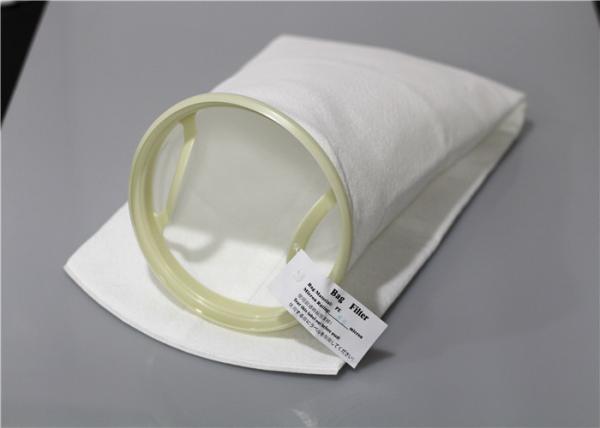 High Temperature Nylon Mesh Filter Bags Sewn Construction Glazed Finish Non