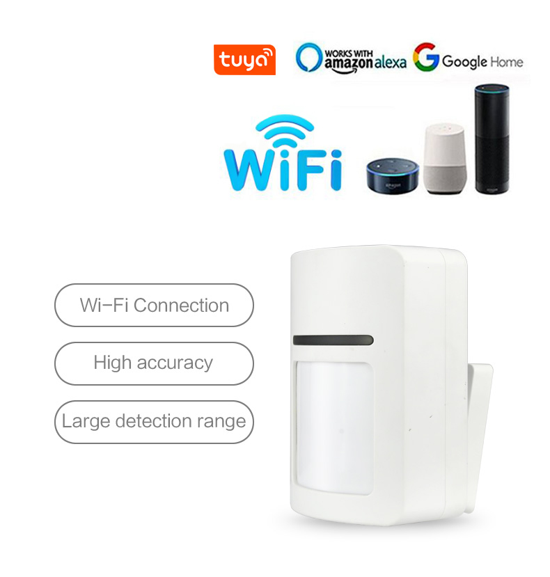 10M Alexa Human Motion Detection Sensor 95% RH Smart Alarm Sensor