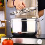 High Quality Kitchen 10 Pcs Stainless Steel Cookware Set Soup & Stock Pot Set