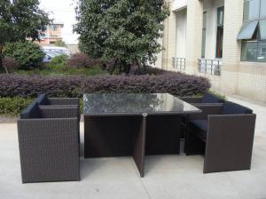 Wholesale 5pcs rattan cube sets outdoor wicker sofa set with square table from china suppliers