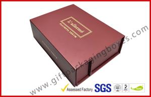 Wholesale Creative red color magnet gift packaging box with gold foil , EVA foam with black velet from china suppliers