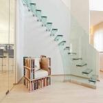 Space Saving Glass Spiral Staircase