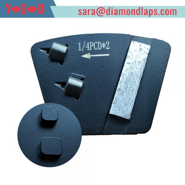Quality Trapezoid Double Quarter Round PCD with 16/18 grit diamond segment bar for STI grinding machine for sale