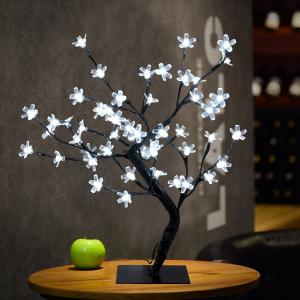 Wholesale Cherry Blossom Desk Top Bonsai Tree Light, Decorative Warm White Light, Black Branches, Perfect for Home Festival Party from china suppliers