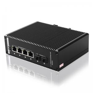 Wholesale RTL8380MI TPS23861 Industrial Unmanaged POE Switch 4 POE Port 2 SFP Fiber Switch from china suppliers