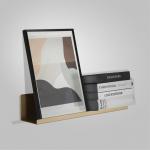 Floating Golden Aluminium Wall Shelves Decorative 550mm For Bedroom