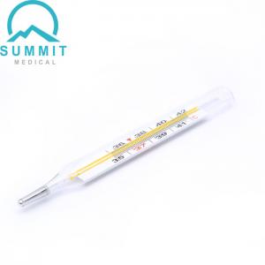 Wholesale Hospital Oral Armpit Glass Thermometers Clinical Mercury Thermometers Medium Size from china suppliers