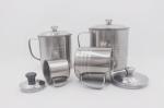 9cm Drinkware stainless steel water mug coffee cheap metal steel cup with lid