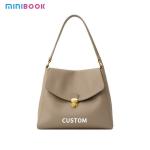 Custom LOGO Soft Pebbled Leather Women's Shoulder Bag for Daily Life Performance