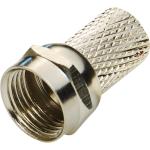Nickel Plated Twist On Coax Connector 18mm For RG59 RG6(5C-FB) CATV Adaptor