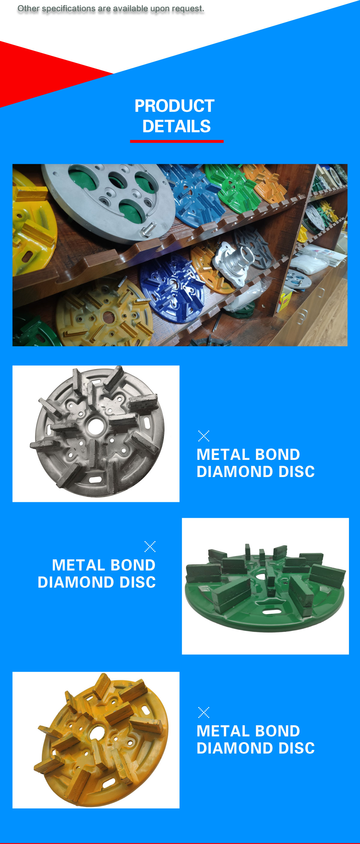 36 Round Metal Bond Disc for Grinding Machine Efficiently Polish Granite Surfaces