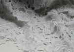 White Water Woluble French Polyester Guipure Lace Fabric With 3D Flower Design