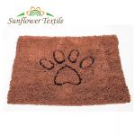 Customized Size Non-Slip Or TPR Dog Pet Chenille Dog Mat Travel Breathable