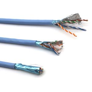 Wholesale 23AWG Blue FTP CAT6A network cable 99.999% OFC conductor ethernet cable from china suppliers