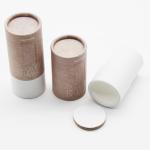 Custom Printing Paper Lip Balm Tubes , CMYK Color Recycled Cardboard Tube