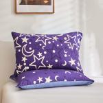 White Floral Bedding Sets for Kids Boys Girls Twin 2 PCs Glow in The Dark Duvet