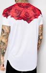 Mix Size Adults Trendy Oversized T Shirts Short Sleeves Rose Neck Curved