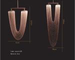 Modern Aluminum Chain Tassel Chandelier Home Kitchen Island rose gold Chandelier