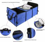 Car Trunk Organizer with Cooler Bag for Hot/Cold Food While Traveling Shopping