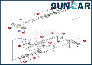 Wholesale 707-98-36700 7079836700 Boom Sealing Kit Hydraulic Cylinder For PC78MR-6 PC78US-6 Models Komatsu from china suppliers