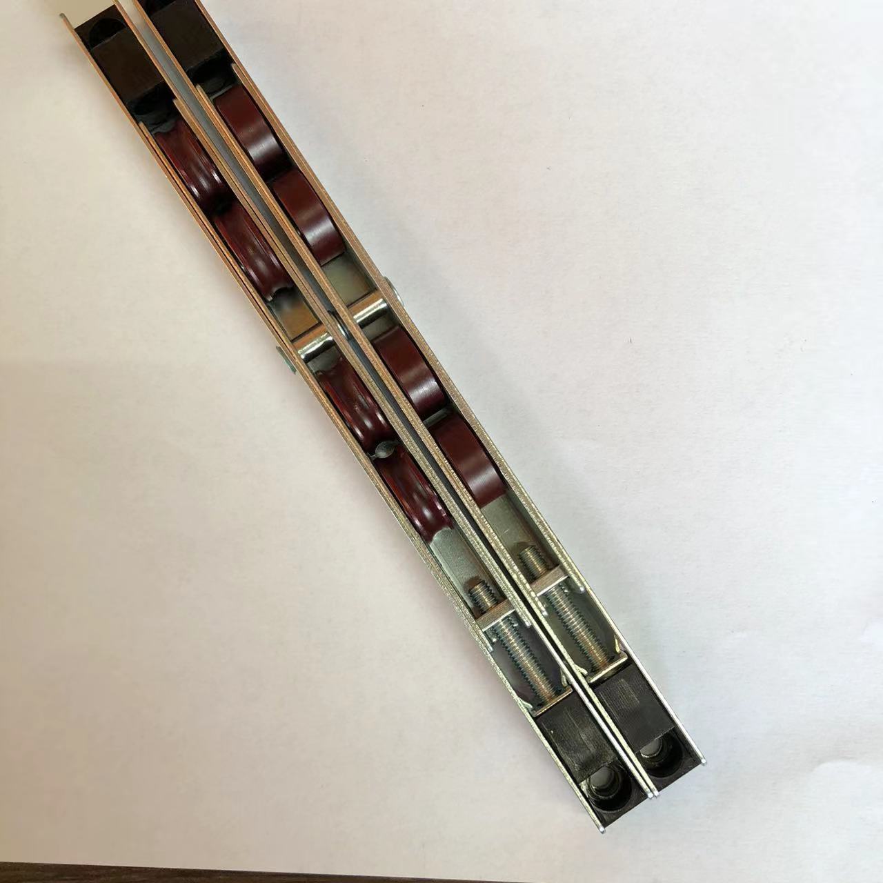 Zinc Plated Nylon Wheel 4 Roller for UPVC Sliding Doors in Office Buildings Width 12mm