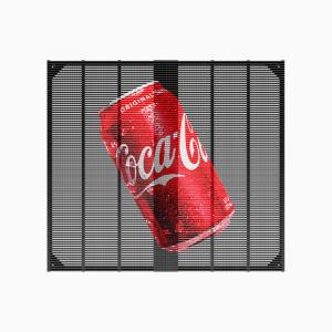 Wholesale Curtain Large RGB P3.91 Full Color LED Screen IP65 Indoor/Outdoor Transparent LED Grille for Shopping Malls and Subways from china suppliers