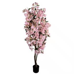 Wholesale 150cm Artificial Cherry Tree Pink Artificial Cherry Blossom Tree Artificial Plant for Garden Wedding Decoration from china suppliers
