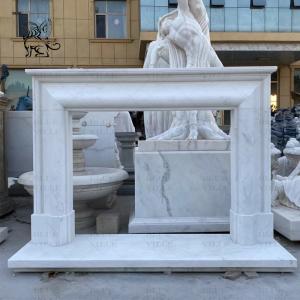 Wholesale White Marble Fireplace Stone Mantel Freestanding Stone Mantel Freestanding from china suppliers