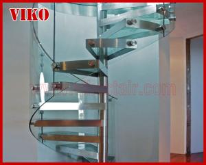 Wholesale Spiral StaircaseVH43S Tread Tempered glass Aluminum Baluster Glass Handrail 304 Stainless Steel from china suppliers