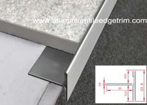 Wholesale T Shaped Stainless Steel Tile Trim Edging Natural Color For Floor / Tile End from china suppliers