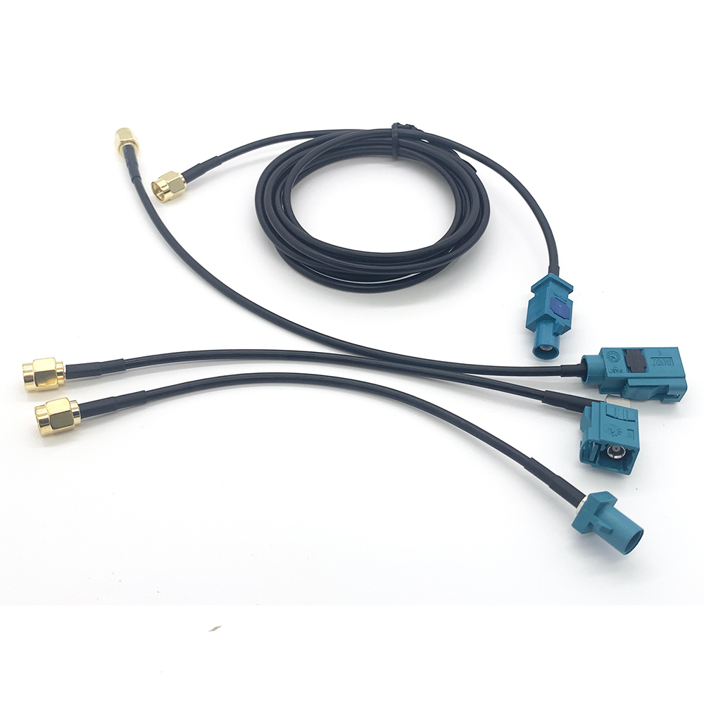 RF Coaxial RG174 Waterproof Electric Cable Fakra Z Female Jack To SMA Male 5m