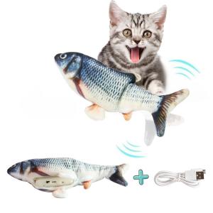 Wholesale USB Charge Electric Simulation Flopping Fish Cat Toy Hallupets Self Playing Cat Toy from china suppliers