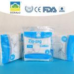 Soft Comfortable Absorbent Zigzag Cotton Wool Pad Medical Zigzag Cotton Roll