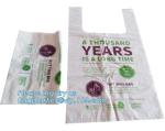 BioPlastic T-Shirt Bag Used For Take Away Food, Compostable Disposable