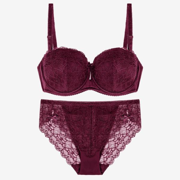 BEIZHI Stylish D Cup Bra Brief Sets 2021 High Quality Lace Bra Set Underwired