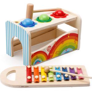 Wholesale Unisex Developmental Montessori Toy Hammering Pounding Xylophone for Baby Toddler Kids from china suppliers